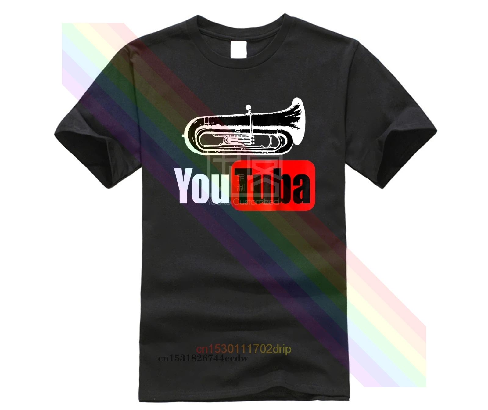 Брендовая мужская футболка забавная для игры в Tuba походная латунная | Мужская