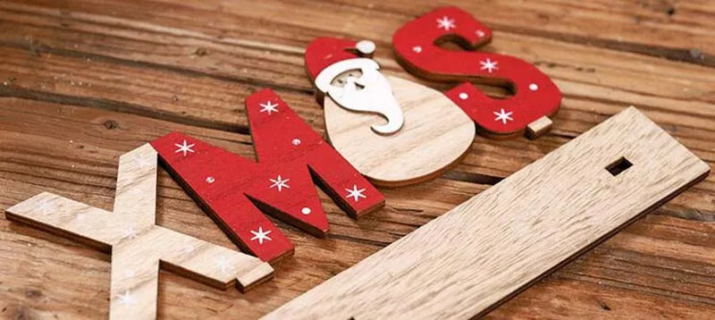 Рождественские украшения деревянные буквы Санта Клаус украшения Рождество ужин Вечеринка настольные украшения год домашний декор 1 шт