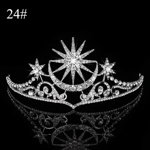 Deartiara серебряные кристаллические коронки диадема невесты Мода королева для свадьбы корона головные уборы, свадебные прически ювелирные изделия аксессуары - Окраска металла: Silver-24