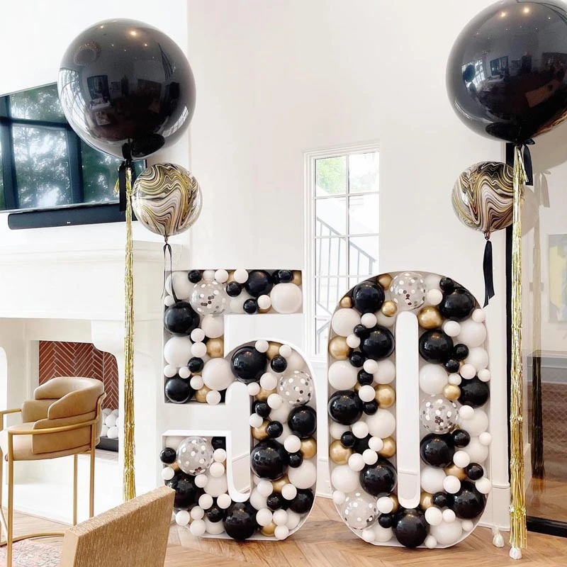 Boite De Remplissage De Ballons Geant Mosaique De Chiffres De 1cm 1 2 3 4 5 6 7 8 9 Licorne Bricolage Cadre Pour Anniversaire Pour Bebe Et Adulte Aliexpress