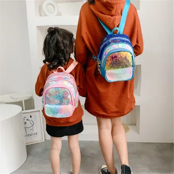 

Shiny Sequins Backpack Glitter Bling Rucksack School Travel Daypack Patchwork Shoulder Bag