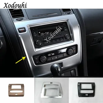 

For Nissan Patrol 2017 2018 2019 2020 Car Sticker Middle Console Temperature Air-condition Volume Navigation Switch Frame 1pcs