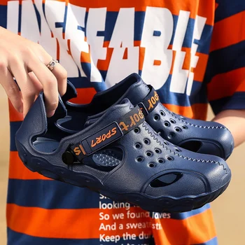 

2020 Fashion Summer Sandals Outdoor Men Beach Crocks Clogs Plus Size Men Sandals Summer Garden Summer Shoes Men Beach Sandals