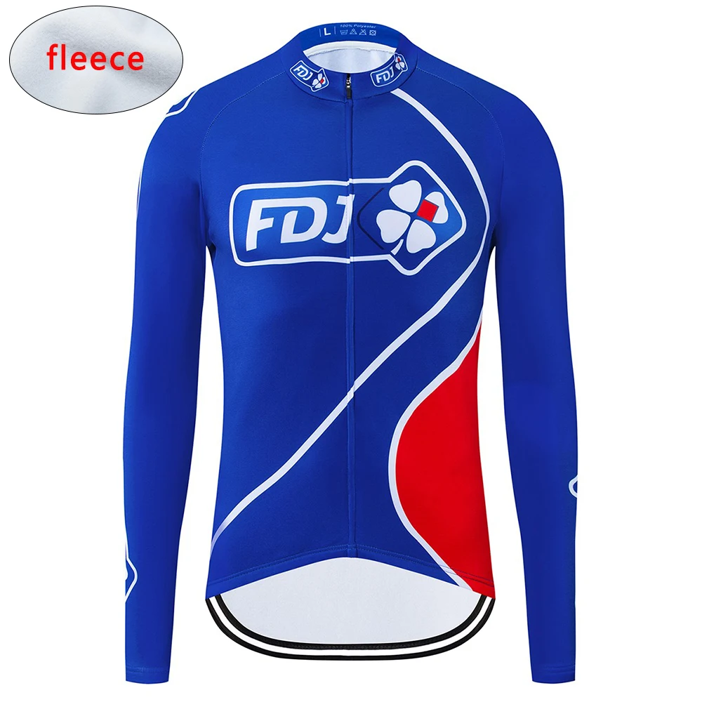

Men Pro Team Cycling Jersey Winter Thermal Fleece Warm Ropa Ciclismo Long Sleeve Cycling Sports Mountain Road Bike Clothing