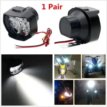 

Durable And Practical 2PCS 30W 18LED 3000LM 6500K White Motorcycle Headlight Spot Fog Lamp With Switch