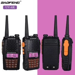 Baofeng – walkie talkie Portable UV 6R, émetteur récepteur amateur Vhf Uhf, double UV 6R, walkie talkie bidirectionnel, à commande manuelle, Station de Radio pour la chasse 