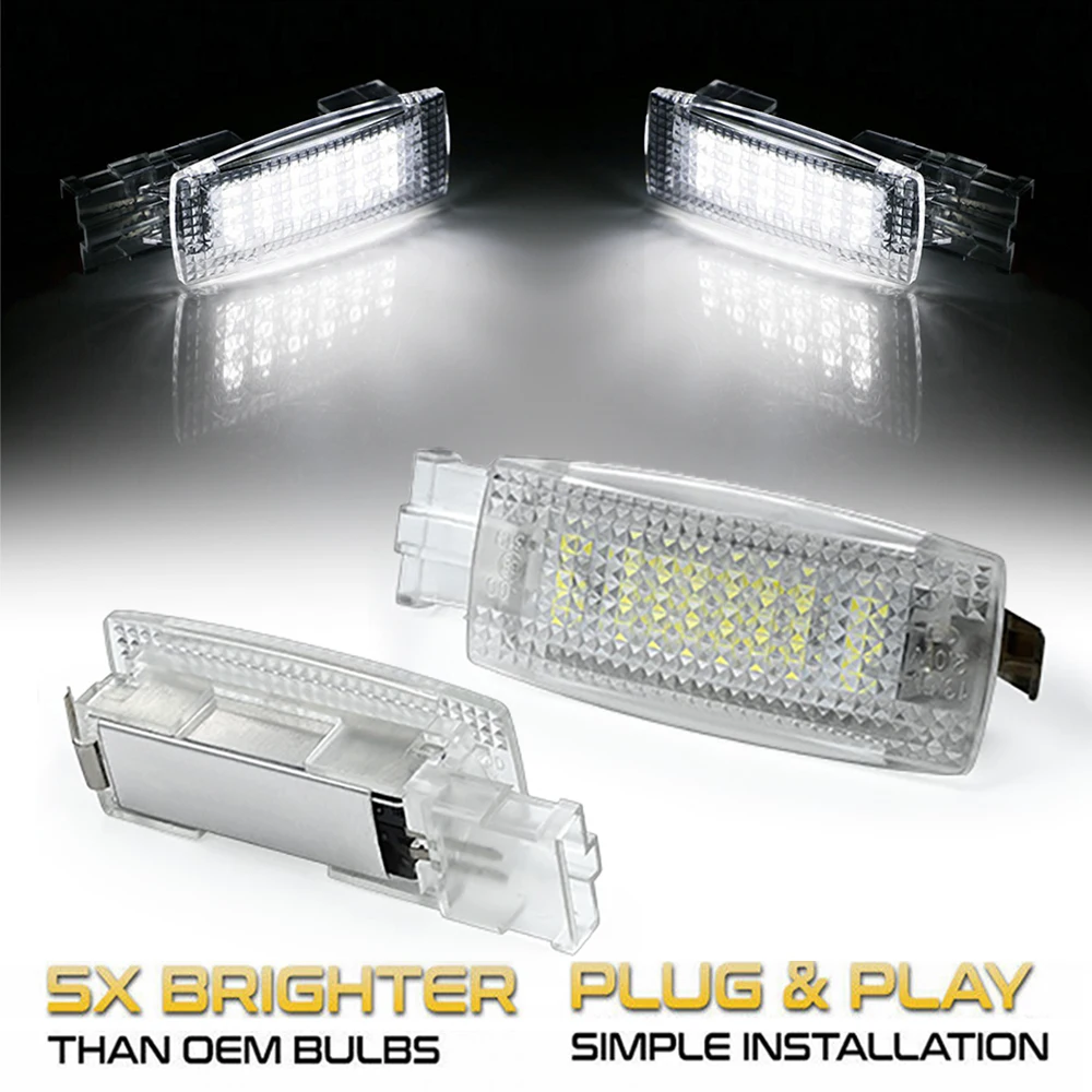 2Pcs LED Interior Sun Visor Vanity Mirror Light Reading Lamps For VW Passat B5 B6 B7 CC Jetta Polo EOS Golf Tiguan Touran Sharan |