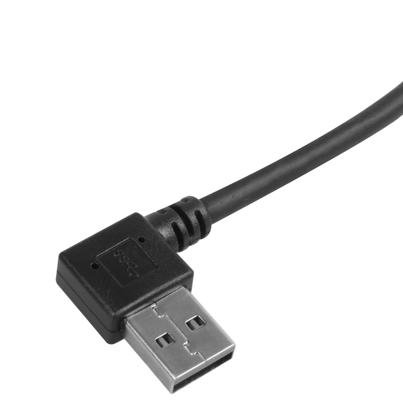 Горячий черный правый угол USB 3 0 тип A папа к Micro B Мужской Кабельный соединитель