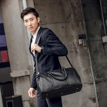 Новая трендовая Повседневная сумка, модная деловая мужская сумка для путешествий, мужская сумка из искусственной кожи, уличная сумка через плечо, Большая вместительная мужская сумка на плечо