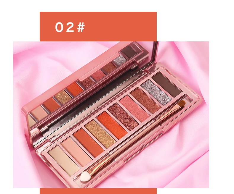 Shimmer Diamond Eyeshadow Pallete водонепроницаемые косметические 10 цветов матовые блестящие тени для макияжа Палитра