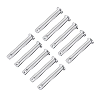 

uxcell Single Hole Clevis Pins,8mm x 50mm Flat Head Zinc-Plating Steel 10 Pcs