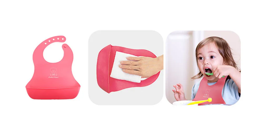 Adjustable Baby Bibs soft bib waterproof antifouling eating bib Silicone Waterproof Bib Baby Boys Girls Bandana Bibs