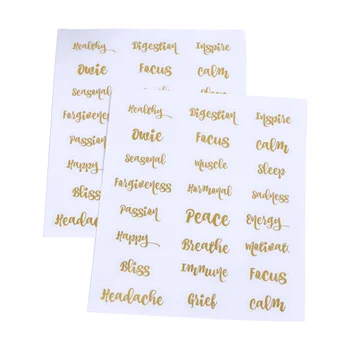 

5 Sheets Decal Tags Waterproof Self-adhesive Creative Oil Bottle Label for Jars Bottles Container