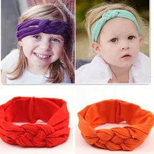 Европейский и американский стиль, Детские аксессуары для волос, для маленьких девочек, плетеная повязка на голову с крестом, китайский узел, сделанный вручную, хлопковая ткань El