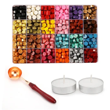 

700pcs Vintage Octagon Wax Seal Stamp Tablet Pill Beads Granular Grain Wax for Wedding Envelope Decoration DIY Craft Sealing Sta