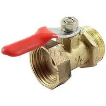 1/2PT Мужской до 1/2NPT с внутренней резьбой красной ручкой сжатия шариковый клапан рукояти