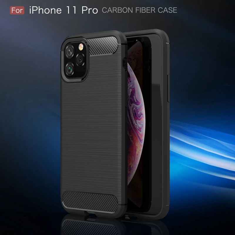 Для IPhone 11 Pro Max чехол Coque роскошный противоударный ультра-тонкий мягкий чехол из ТПУ-6,5 Дюймов