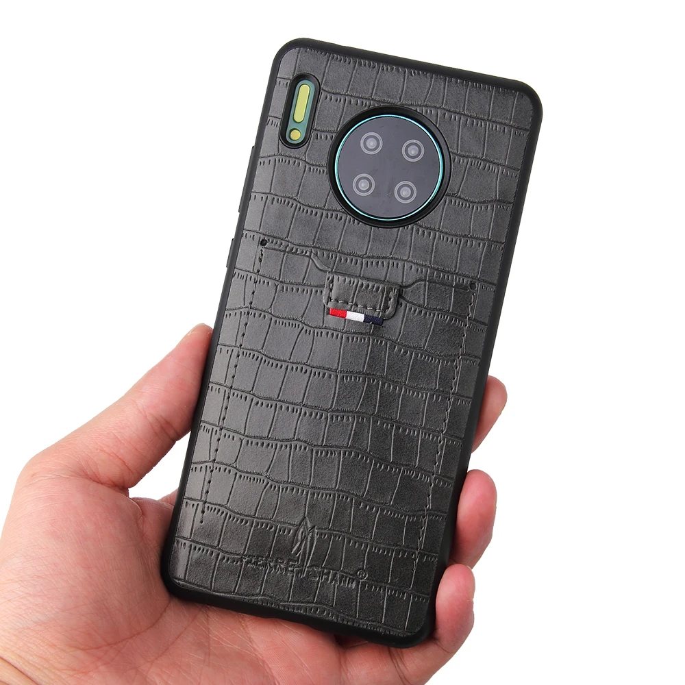 Модный чехол из искусственной кожи с крокодиловым узором для huawei mate 30 pro mate 30 Чехол для задней панели сотового телефона с отделением для карт