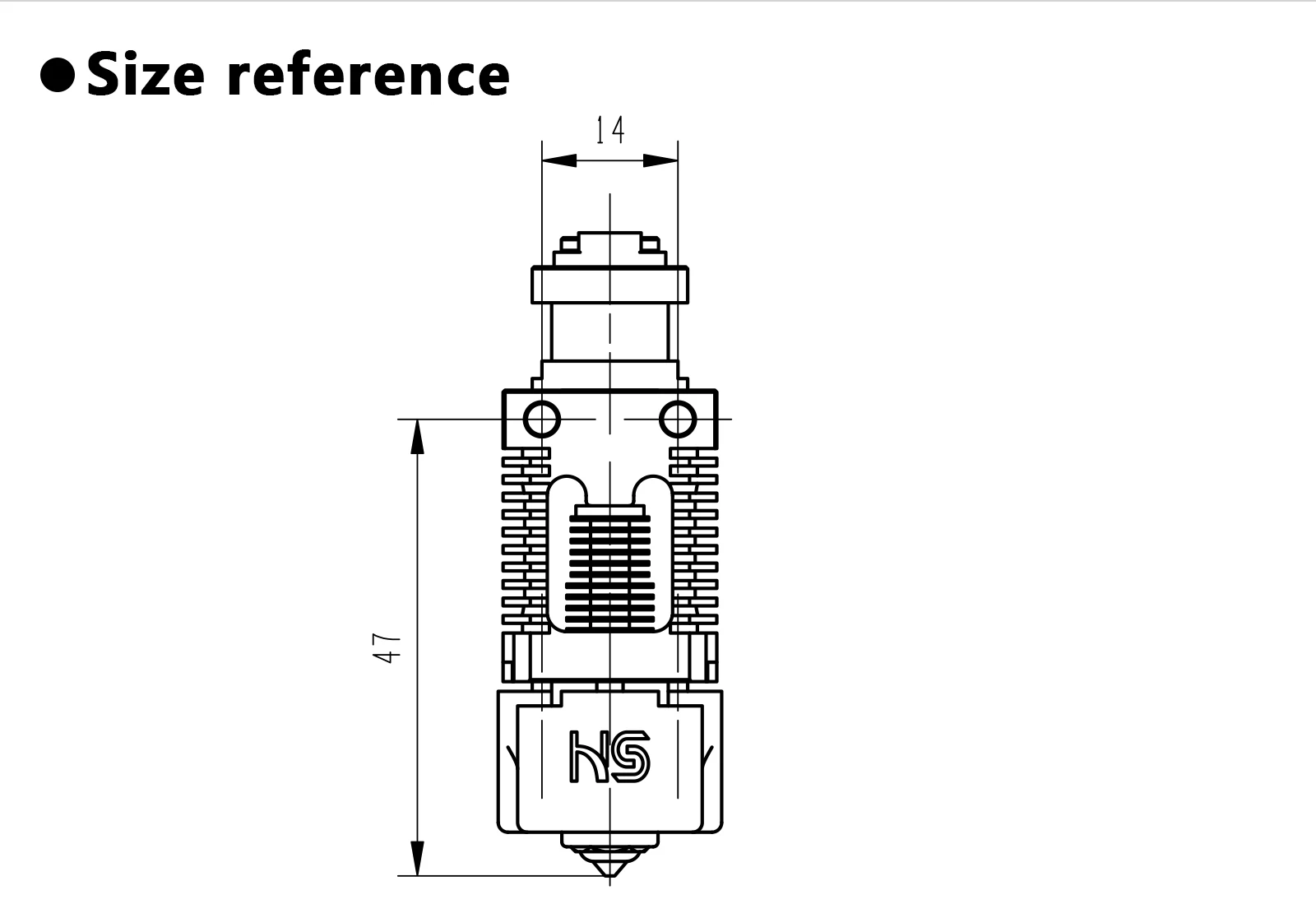 hotend, montado bi metal quebra de calor,