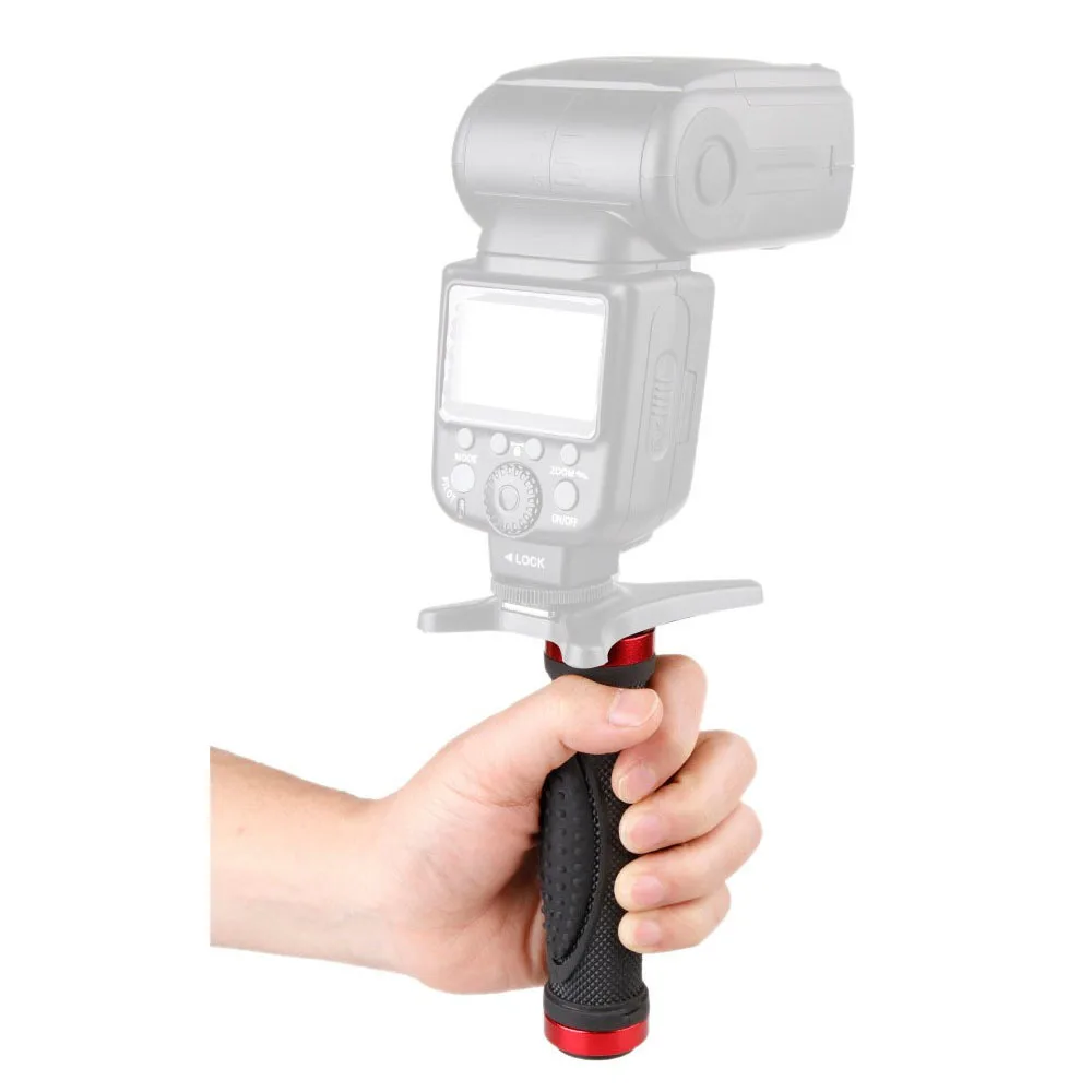 1/4'' rubber Handle Grip Stabilizer Holder Stand Handheld Tripod For Camera Video LED flash Fill light camera holder camera gimbal stabilizer
