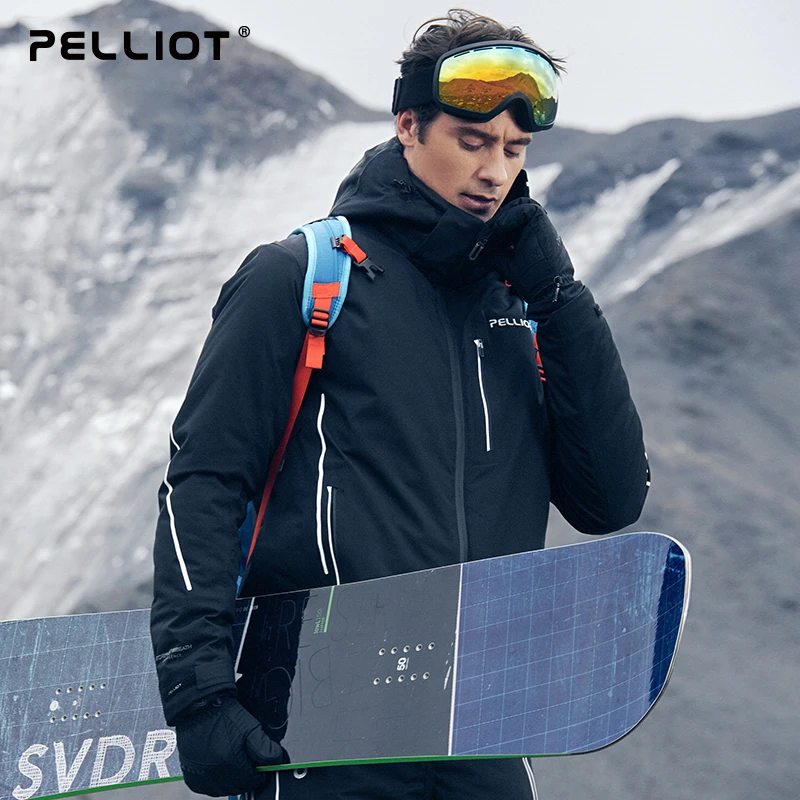 Pelliot и уличная лыжная одежда, мужская зимняя двухбортовая спортивная куртка для путешествий, профессиональный плотный теплый дышащий хлопковый костюм