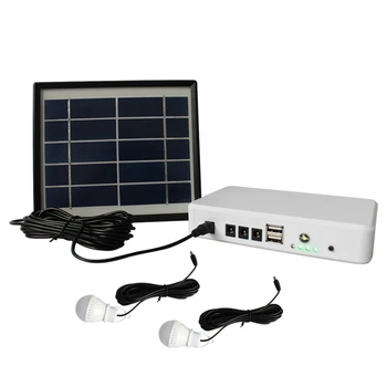 

5V Solar Power Storage Generator Home System 2 USB Charger 3 LED Bulbs Solar Power Panel Storage Generators Rechargeable
