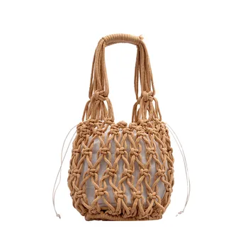 

Women's Bag Portable Straw Beach Bag Holiday Large Capacity Simple Woven Bag Wild Popular Casual Simple Versatile