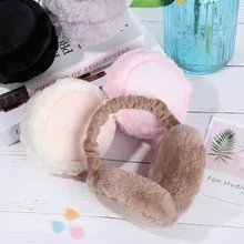 Adjustable Warm Faux Fur Earmuff Women Headband Earlap Foldable Winter Ear Protector Ear Warmer Full Surround Earmuffs