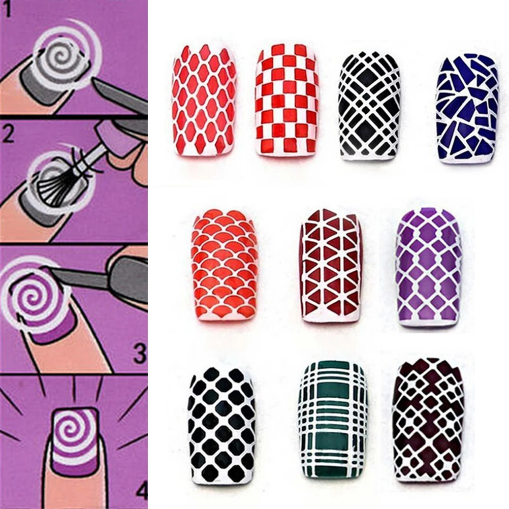 

AACAR 24Sheet/Set 3D Design Manicure Tips Nail Art Transfer Stickers Decal Decoration