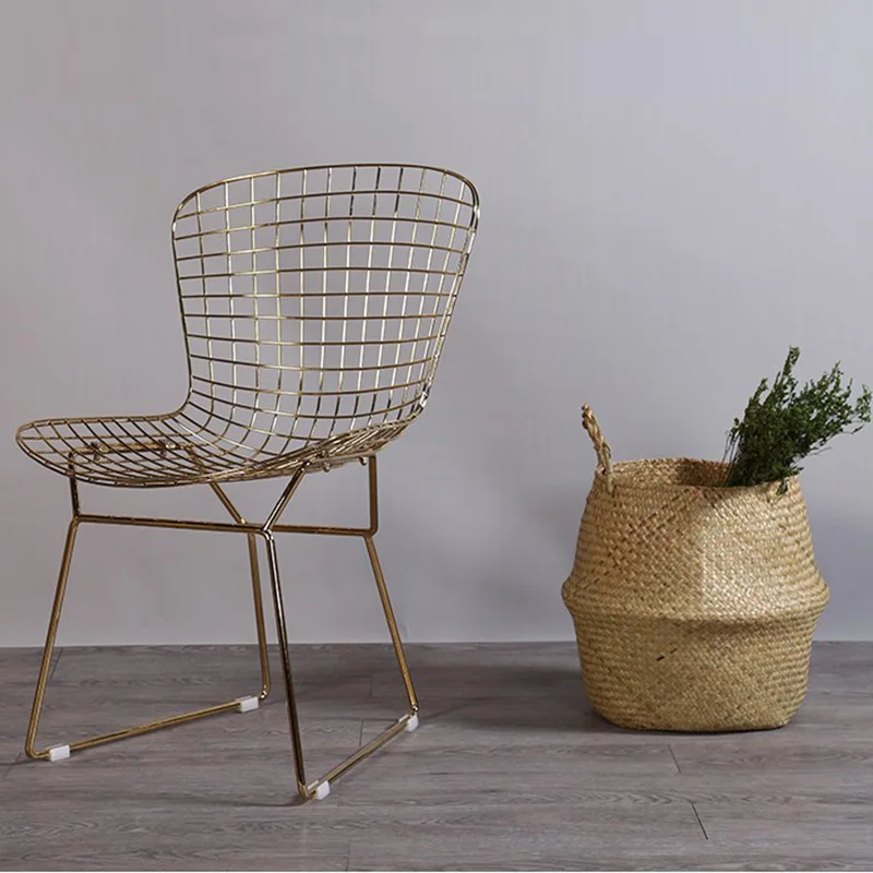 

Nordic INS Iron Simple Casual Chair Home Furniture Bedroom Office Meeting Computer Chair Cafe Restaurant Suitable for Wire Chair