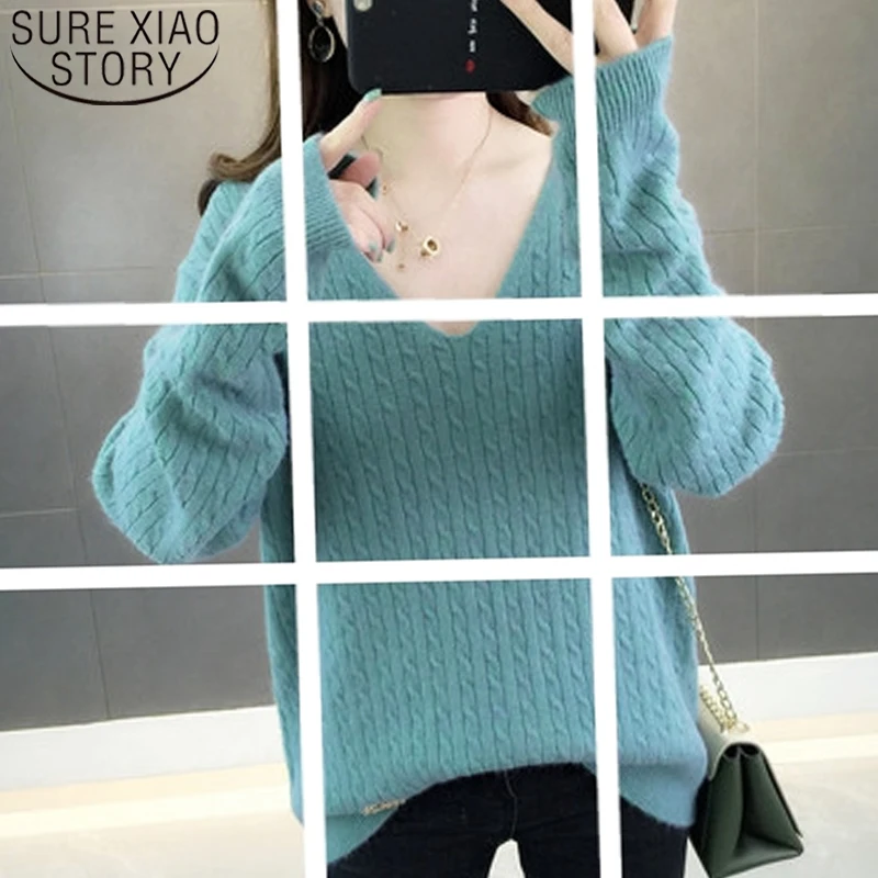 Женские свитера и пуловеры,, однотонный Стандартный кружевной свитер, женские корейские топы, желтые, sueter mujer, вязаный свитер, 7551 50