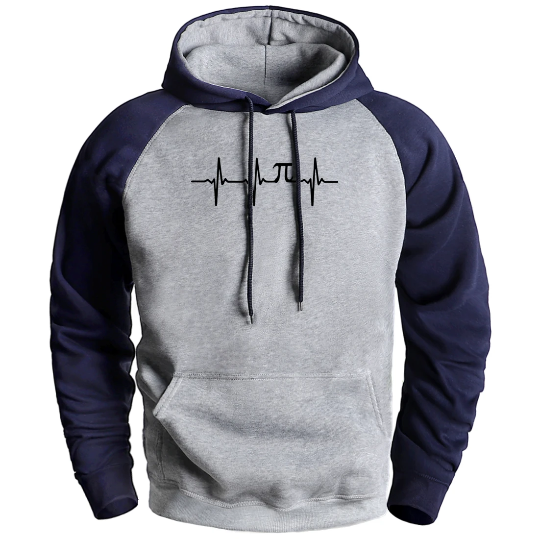 

Simple Heartbeat Math Hoodies Men Winter Long Sleeve Raglan Streetwear Outwear 2020 New Arrival Man Brand Workout Tops Hoody
