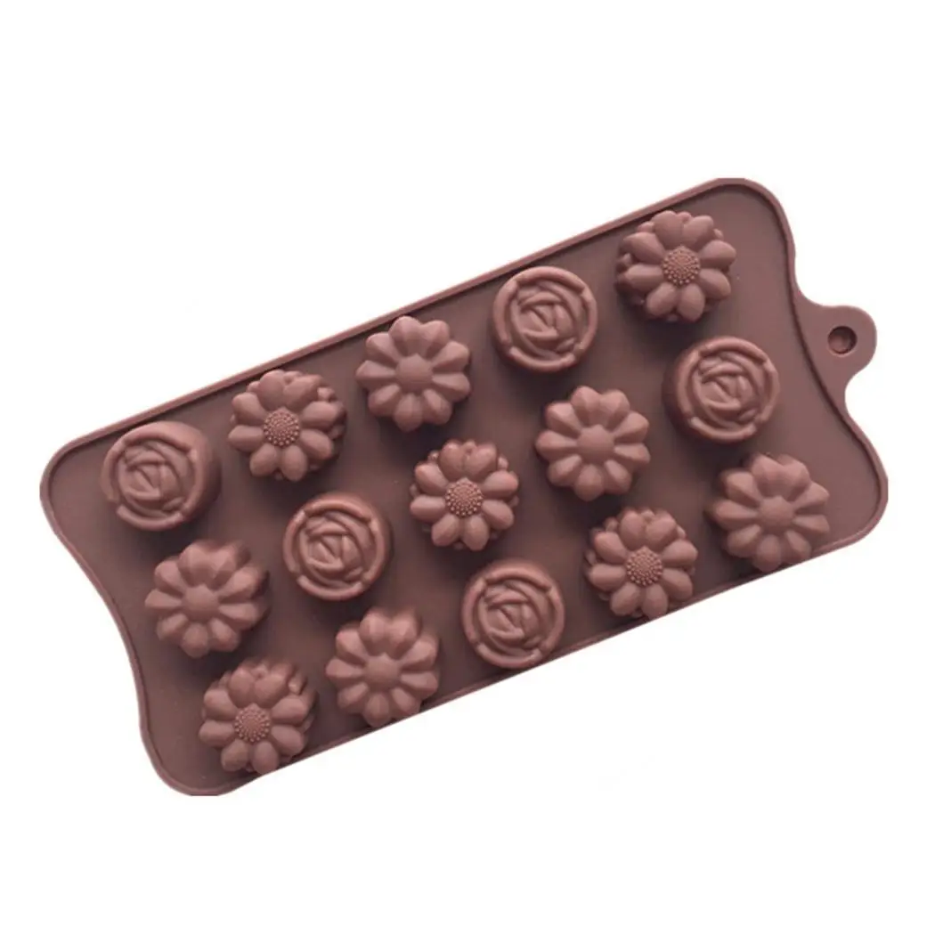 Durable Portable Heat Resistant Chocolate Mold Cake Ice Baking Home Tool Flower Shape | Дом и сад