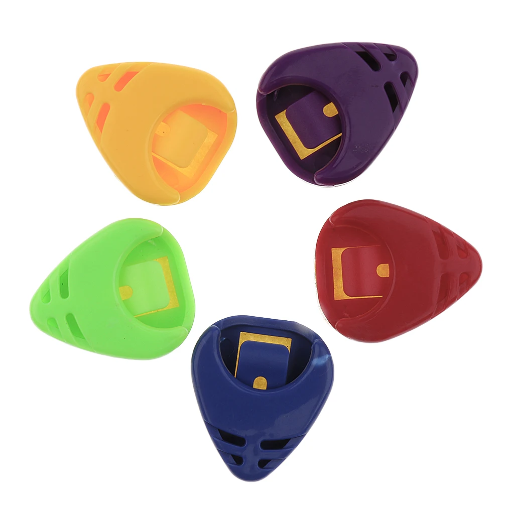 5 в ассортименте Цветные пластиковые держатель для гитары Plectrum Box чехол отличный