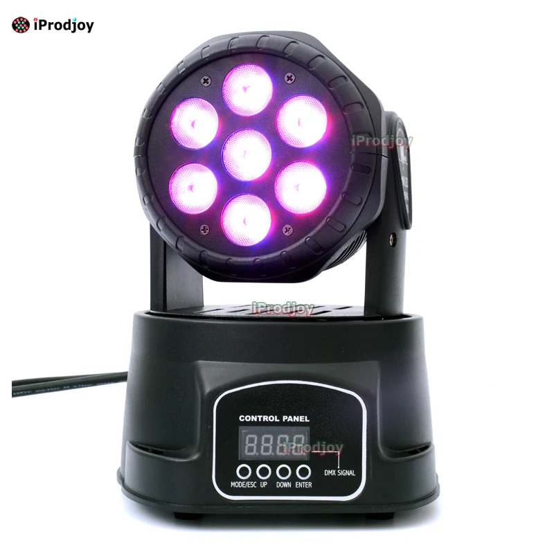 5Mini Led Moving Head Wash 7x12w Beam Light  Stage Disco Dj Dmx Lamp Rgbw lumiere Strobe Laser Show Christmas Party 2