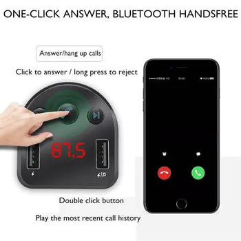 

Wireless Bluetooth Car FM Transmitter Radio Adapter USB Charger LCD Mp3 Player Hands-free Car Charger Adapter Cigarette Lighter
