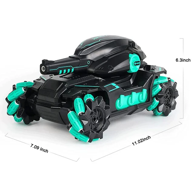 Water Bomb RC Tank W/ Light & Music Shoots Toys For Boys 2.4 G Tracked Vehicle Remote Control War Tanks Tanques De Radiocontrol 4