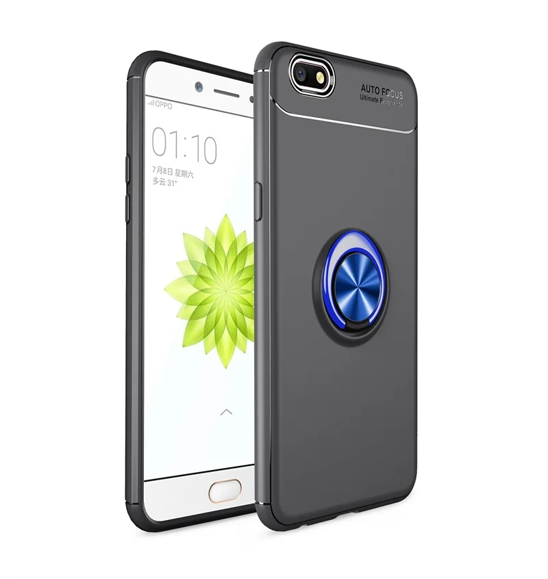 Black-Blue Ring Case 5,45 дюймов чехлы кольцом чехол на Honor 7A чехол силиконовый ударопрочный для huawei Honor7A DUA-L22 DUA L22 телефон задний Чехол для хуавей хонор 7а чехлы - Цвет: Black-Blue Ring Case
