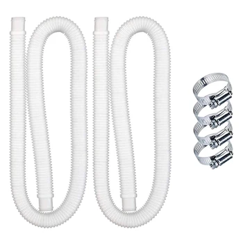

2 Set Ground Pool Hose 1.25 inch Hose for Replacement Pump Pool with 59 inch Long Filter Pump Hose for Pump Models 607