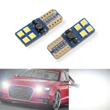 

2pcs t10 LED Bulb w5w led Lamp Car Lights Interior Super Bright 3W 8 led 3030 SMD 194 168 12V 6000K White Turn Signal