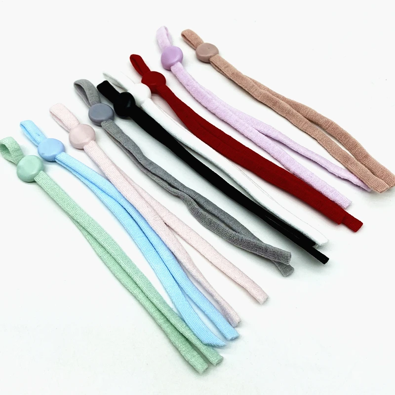 Banda elástica de costura ajustable para mascarillas 10 Uds., cordón elástico para las orejas, cuerda para orejeras