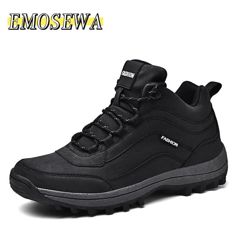 

EMOSEWA Handmade Men Boots Cow Suede Men Casual Fahsion Ankle Boots Brand Outdoor Comfortable Men Chelsea Boots For Men Footwear