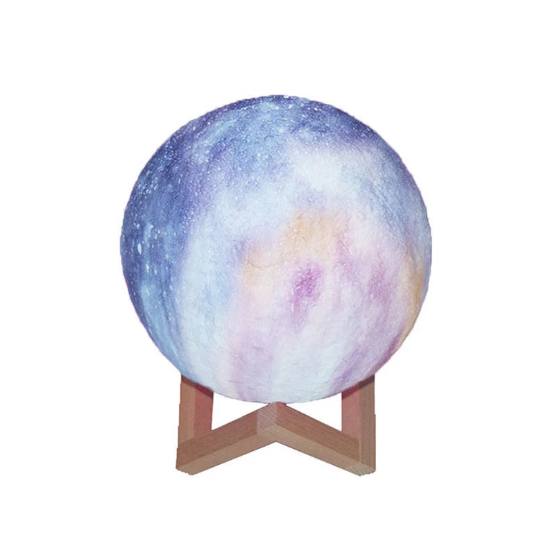

Three-color Creative 3d Starry Sky Light Colorful Moon Bedroom Home Decoration Gift Led Night Light Usb Charging Room Decoration