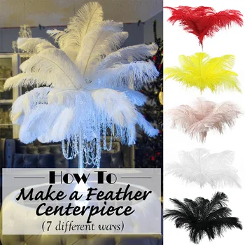 

10 Pcs 35-40CM Plumes Wedding Decorations Artificial Ostrich Feathers Party Large Festival Crafts Home Centerpieces Accessories