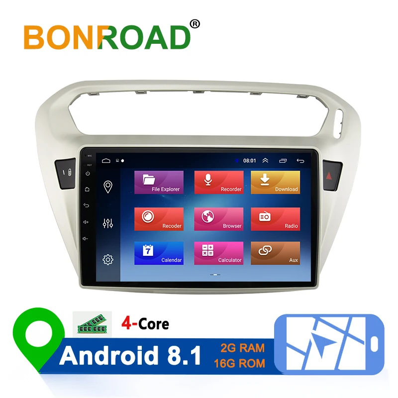 Bonroad 2 din " для peugeot 301 Citroen Elysee 2013 стерео радио gps навигация автомобильный DVD мультимедийный плеер