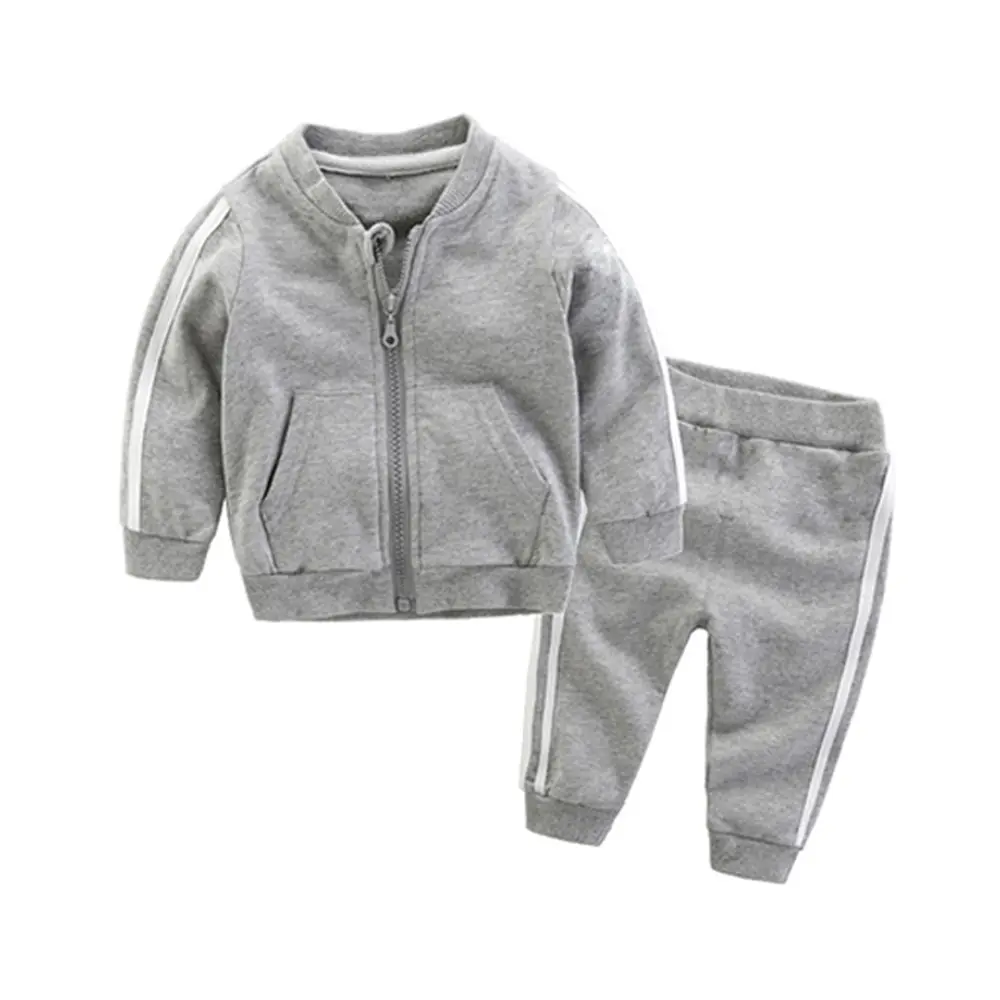 Комплект одежды для маленьких мальчиков и девочек; повседневная одежда с длинными рукавами для новорожденных; пальто на молнии; штаны; Спортивный костюм; куртка для младенцев; брюки
