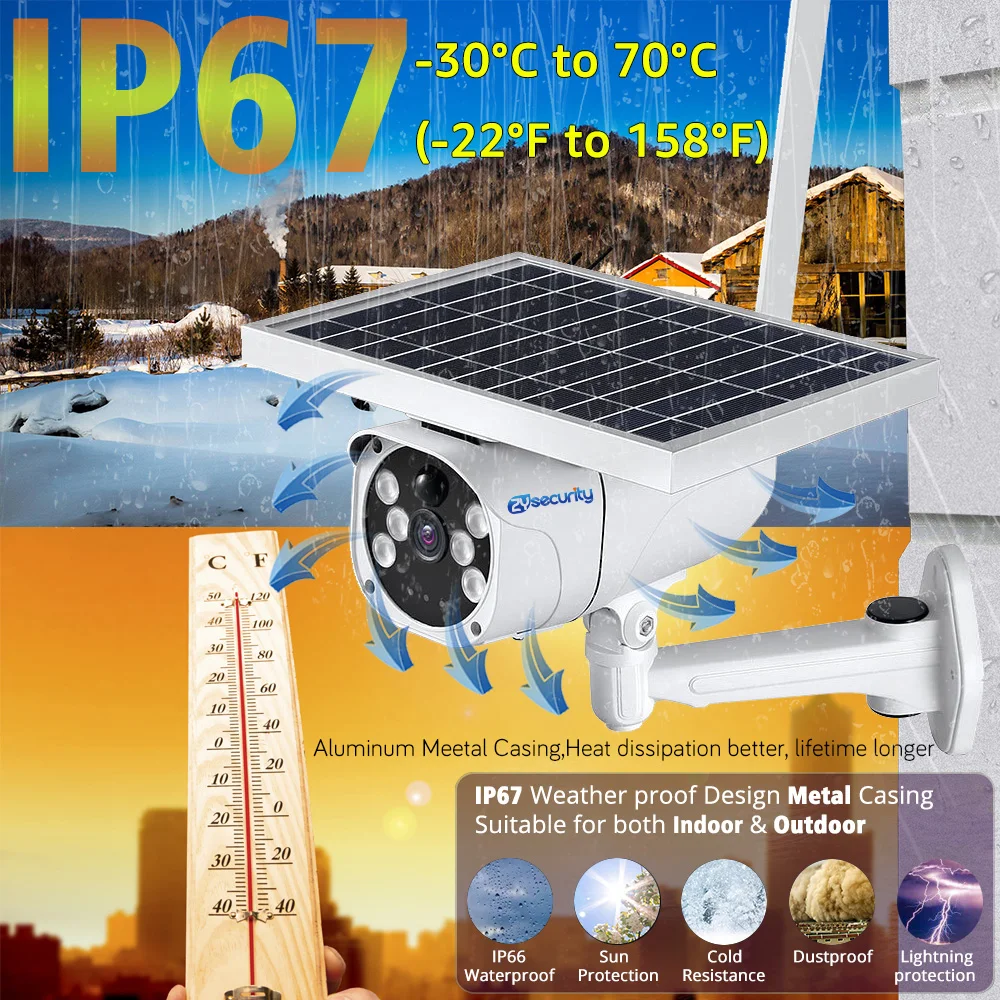 1080P 6W Солнечная батарея 4G SIM карта ip-камера открытый IP67 PIR обнаружитель двойной светильник видеонаблюдение Безопасность Беспроводная камера WiFi