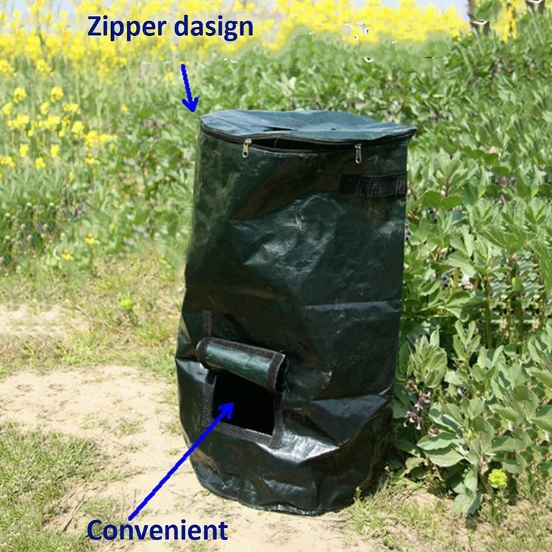 2 размера кухонного сада органические отходы, мешок для компоста, экологическая ткань из ПЭ мешок, органические компост кухонные отходы сумка для мусорных мешков