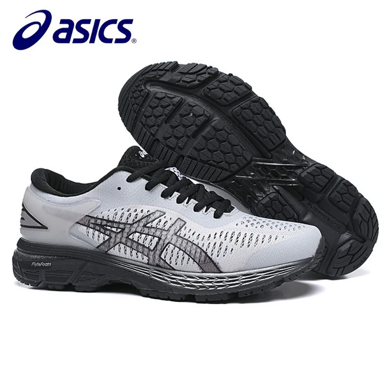 Новые ASICS Gel Kayano 25 мужские кроссовки Asics мужская спортивная обувь для бега гель Kayano 25 мужские s - Цвет: Grey-Black