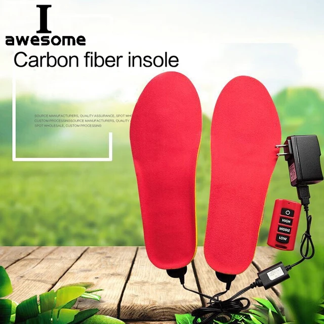 Plantillas calefactables para zapatos, control remoto inalámbrico,  alimentado por batería, seguridad eléctrica, cálidas, invierno, 1900MAH,  nuevas - AliExpress